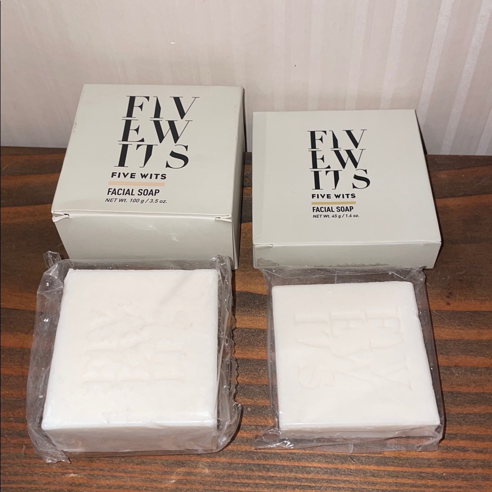 2pc set Facial Soap Bar by Five Wits 45g + 100g Pepo Olive travel size toiletry